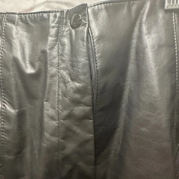 Fairfax & Kent vintage black leather pants women’s size 22.5 - Picture 3 of 6
